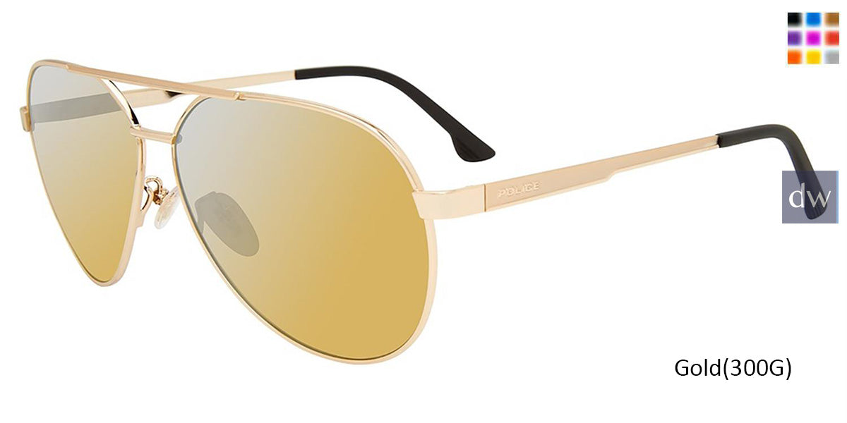 Gold (300G) Police SPLB37 Sunglasses.
