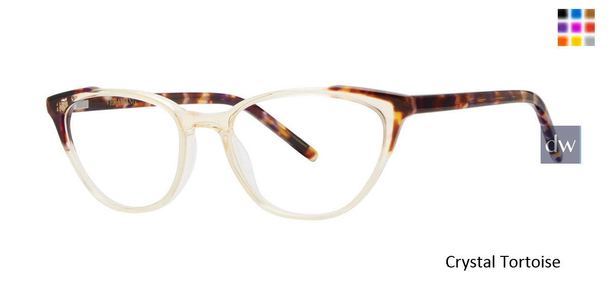 Crystal Tortoise Vera Wang V569 Eyeglasses.