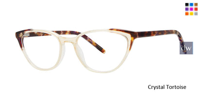 Crystal Tortoise Vera Wang V569 Eyeglasses.