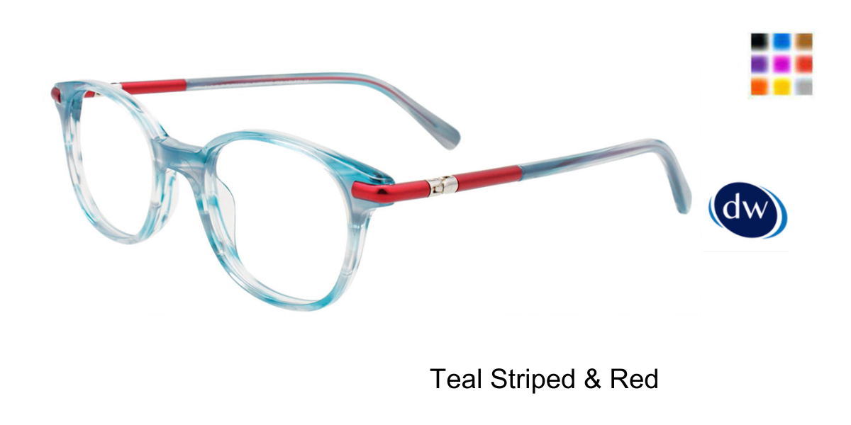 Teal Striped Red
