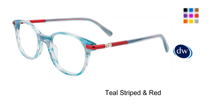 Teal Striped Red