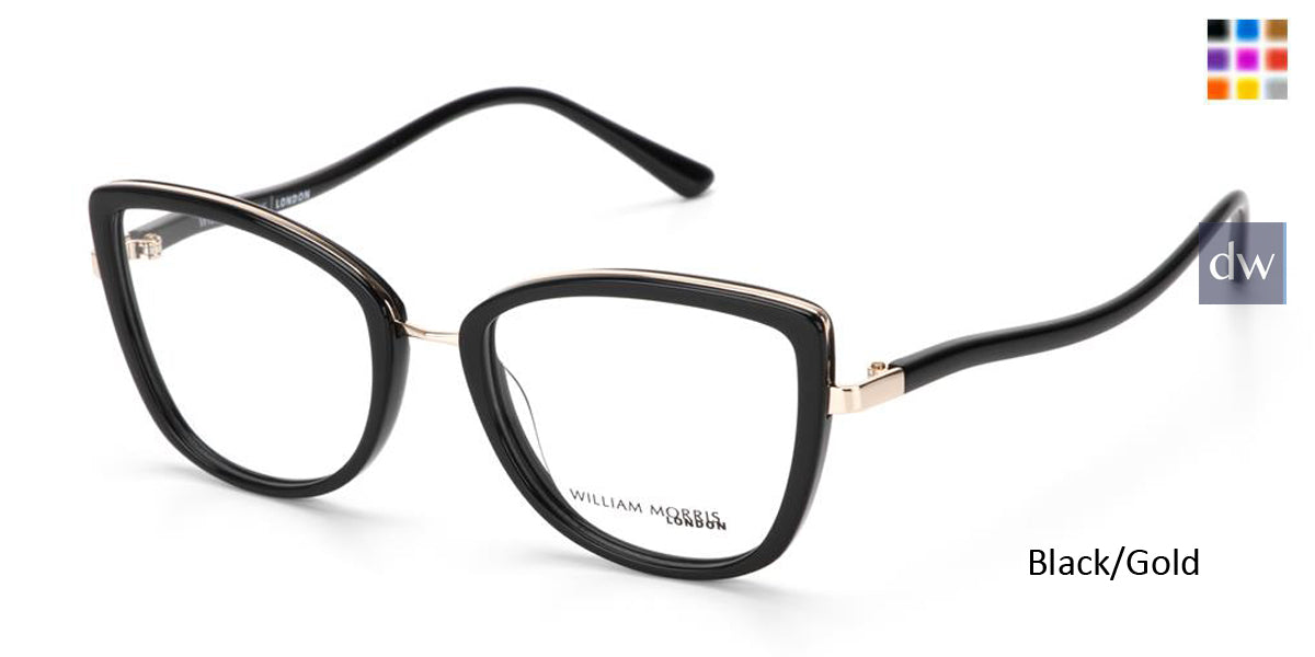 Black/Gold William Morris London WM50164 Eyeglasses.