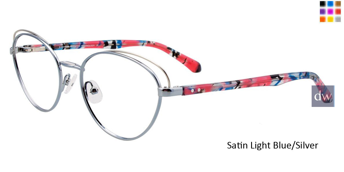 Satin Light Blue Silver