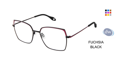FYSH F-3720 Eyeglasses Fuchsia Black