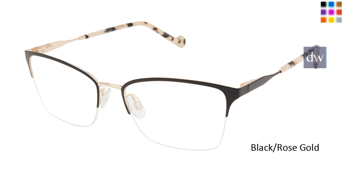 Black/Rose Gold Mini 761010 Eyeglasses.