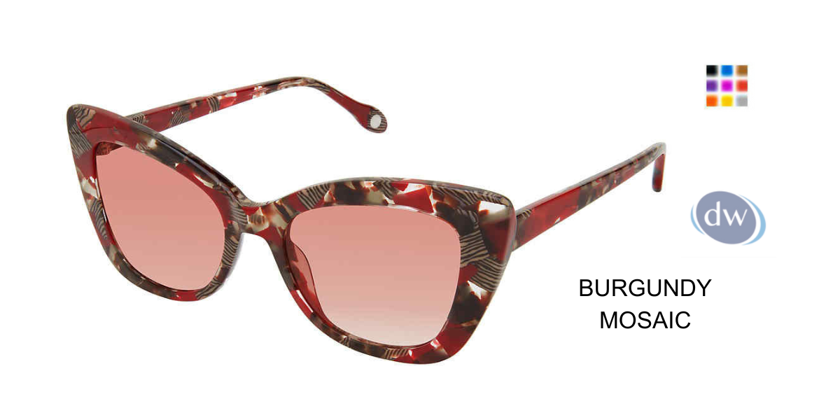 FYSH F-2063 Sunglasses Burgundy Mosaic