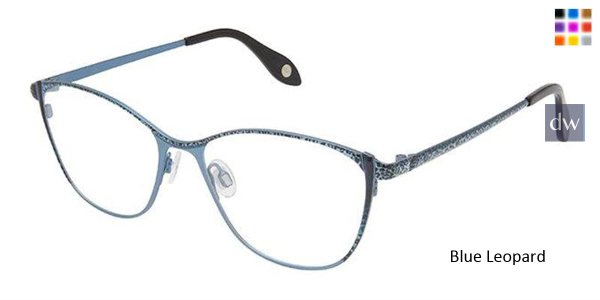 Blue Leopard Fysh 3674 Eyeglasses.