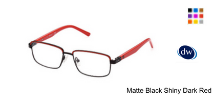 Matte Black Shiny Dark Red