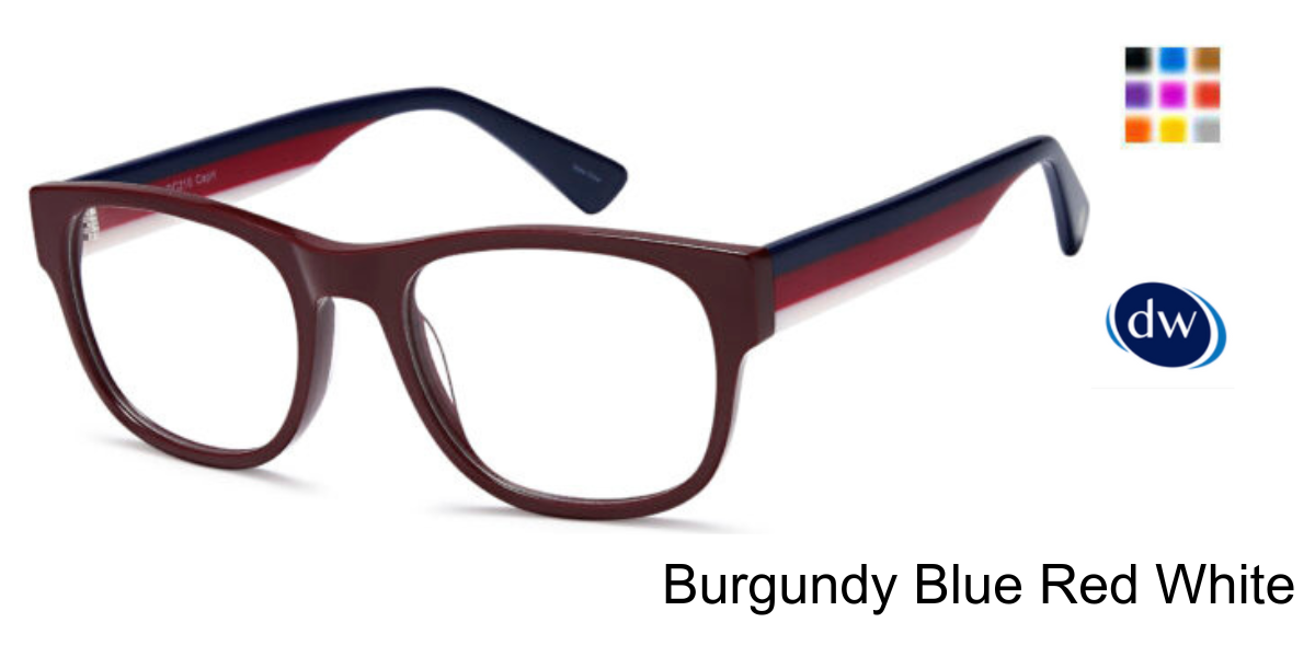 Burgundy Blue Red White
