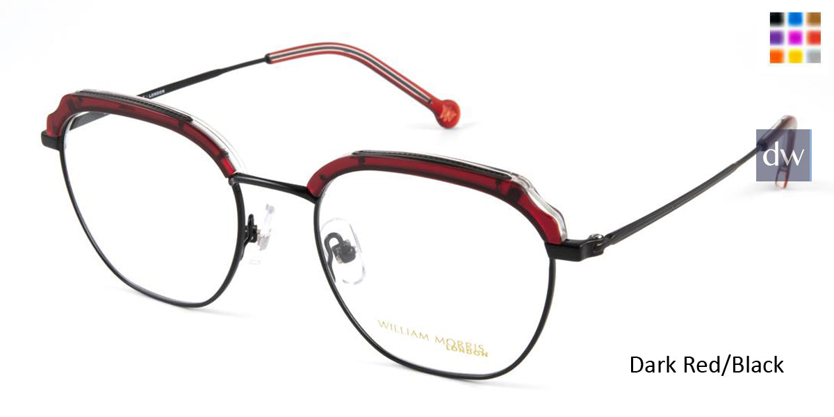 Dark Red/Black William Morris London WM50121 Eyeglasses.