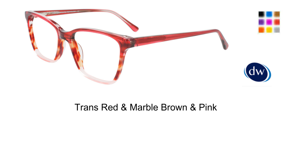 Trans Red Marble Brown Pink