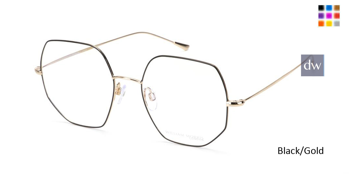 Black/Gold William Morris London WM50168 Eyeglasses.
