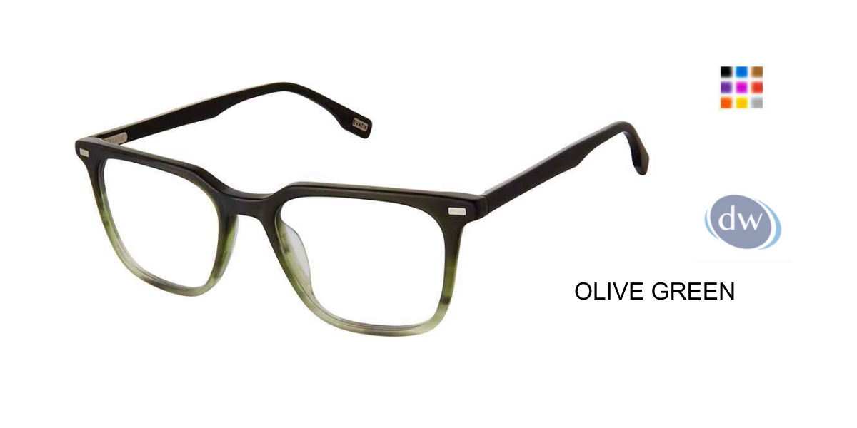 EVATIK E-9237 Eyeglasses OLIVE GREEN