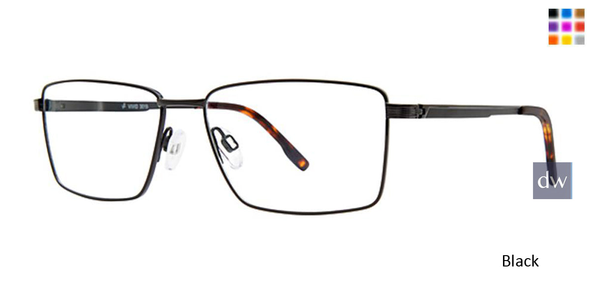 Black Vivid Collection Vivid 3019 Eyeglasses.