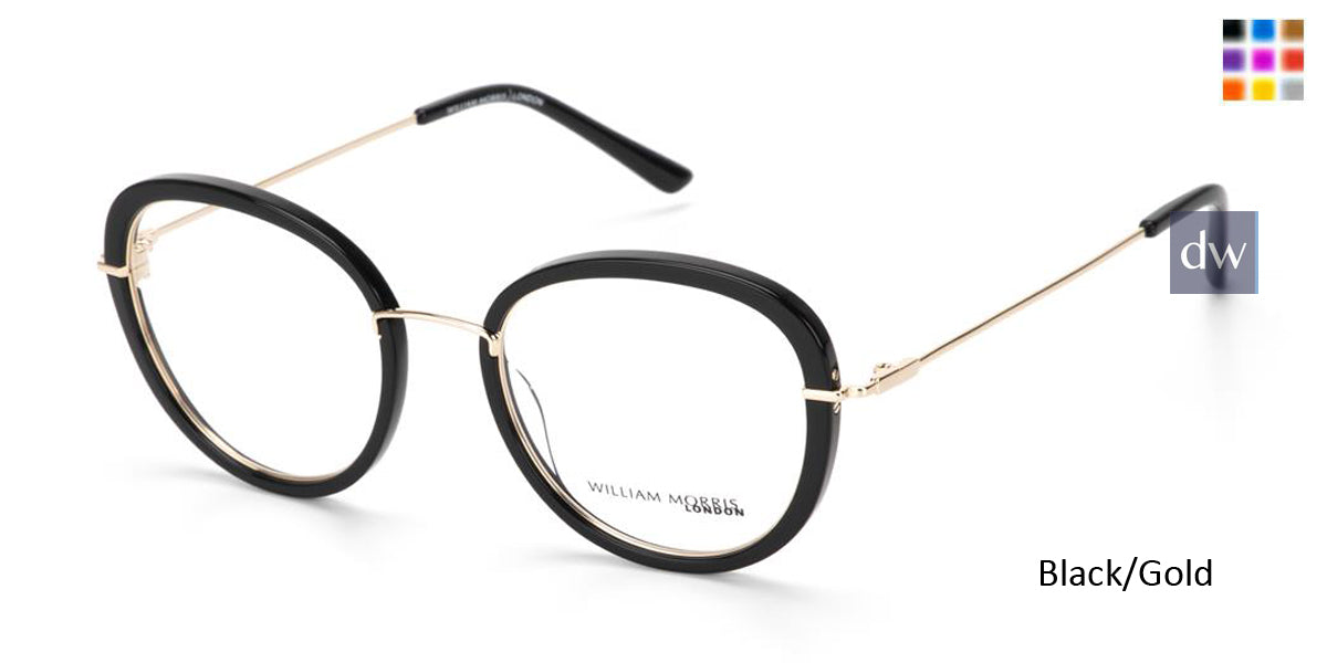 Black/Gold William Morris London WM50165 Eyeglasses.