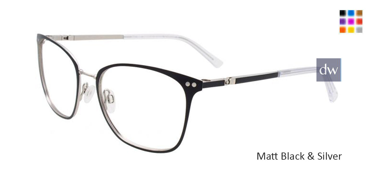 Matt Black & Silver Clip & Twist CT267 Eyeglasses.