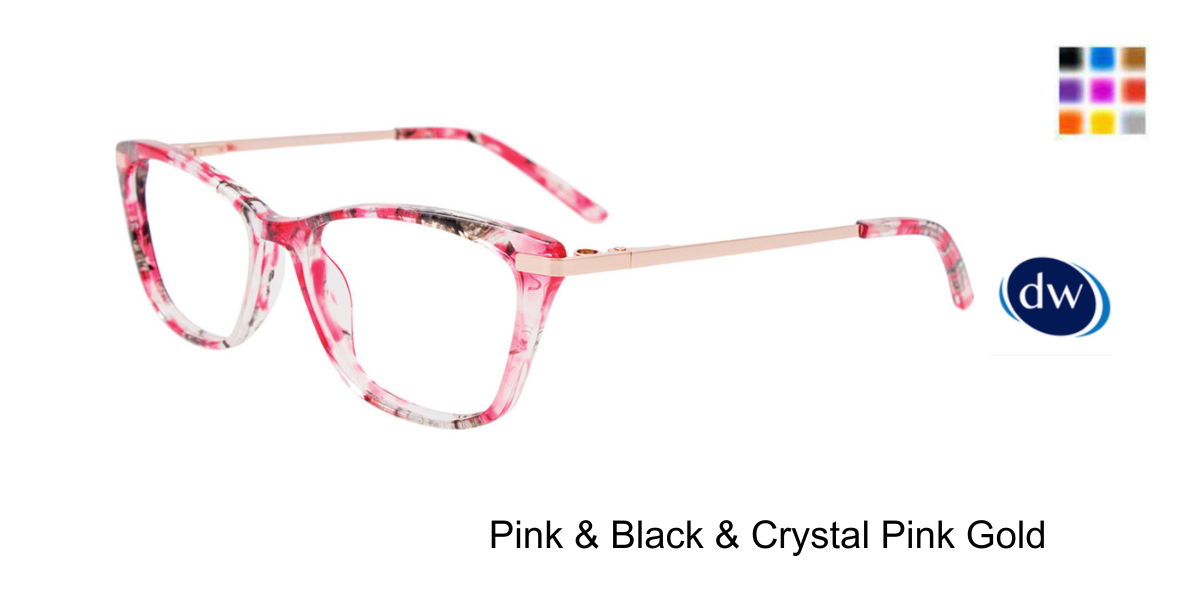 Pink Black Crystal Pink Gold