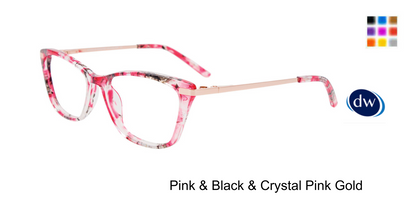Pink Black Crystal Pink Gold