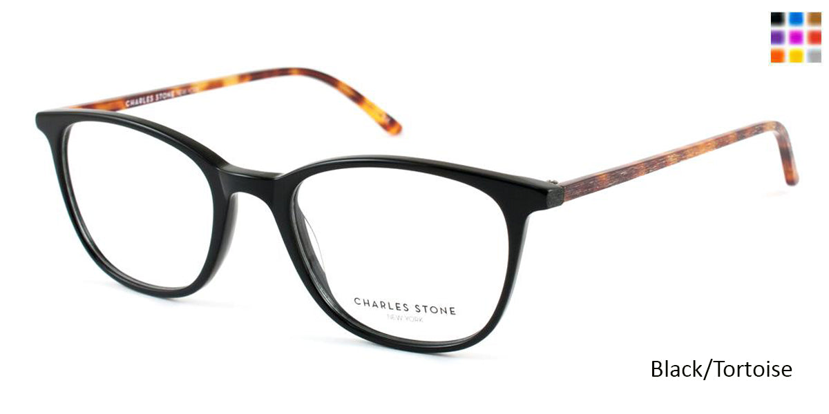 Black/Tortoise William Morris Charles Stone NY CSNY 30001 Eyeglasses - Teenager