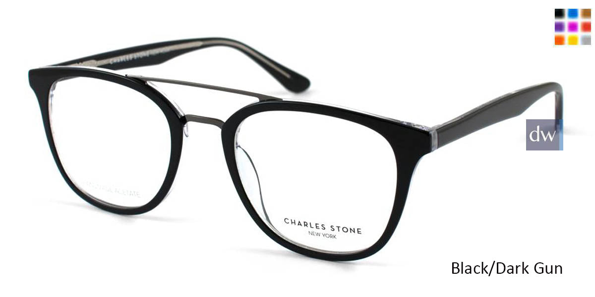Black/Dark Gun Charles Stone NY CSNY 30014 Eyeglasses