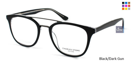 Black/Dark Gun Charles Stone NY CSNY 30014 Eyeglasses