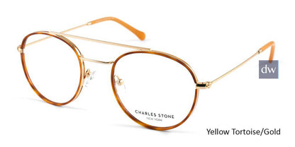 Yellow Tortoise/Gold Charles Stone NY CSNY 30021 Eyeglasses
