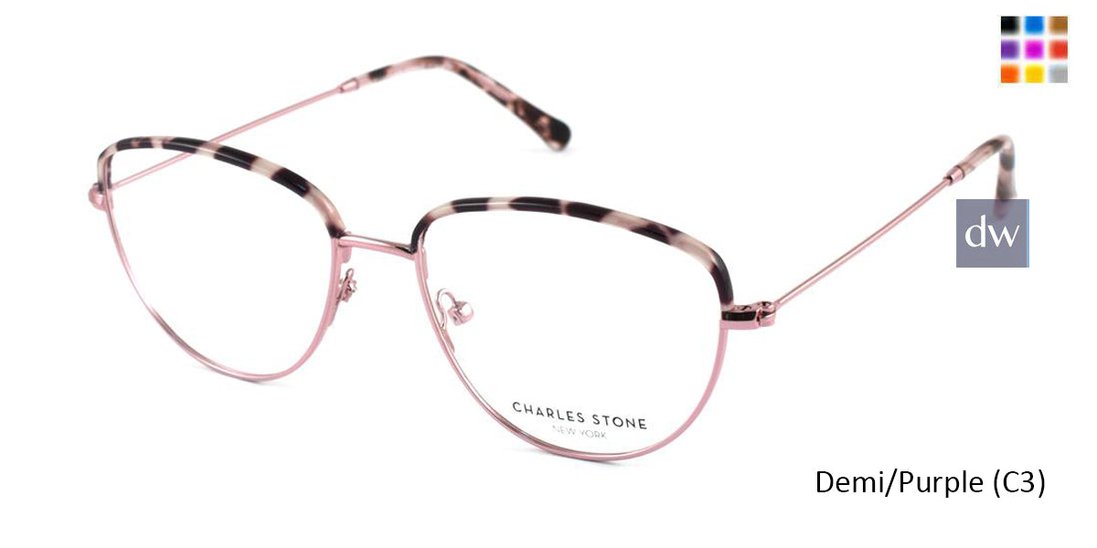 Demi/Purple (C3) William Morris Charles Stone NY CSNY30030 Eyeglasses