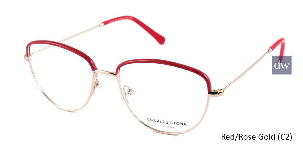 Red/Rose Gold (C2) William Morris Charles Stone NY CSNY30030 Eyeglasses