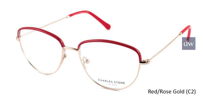Red/Rose Gold (C2) William Morris Charles Stone NY CSNY30030 Eyeglasses