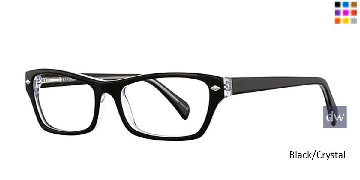 Black/Crystal Elan 3005 Eyeglasses.