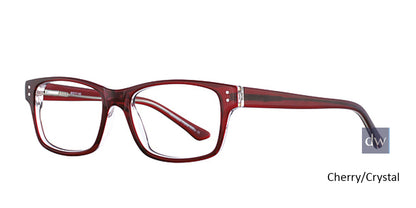 Cherry/Crystal Elan 3007 Eyeglasses.