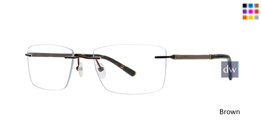 Brown Totally Rimless 302 Bypass Eyeglasses.