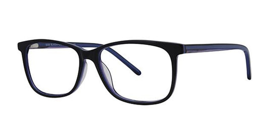 Black/Purple Elan 3038 Eyeglasses.