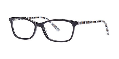 Black/Beige Elan 3043 Eyeglasses.