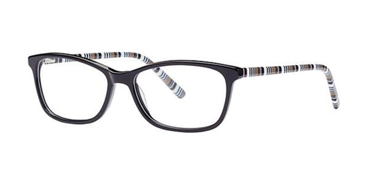 Black/Beige Elan 3043 Eyeglasses.
