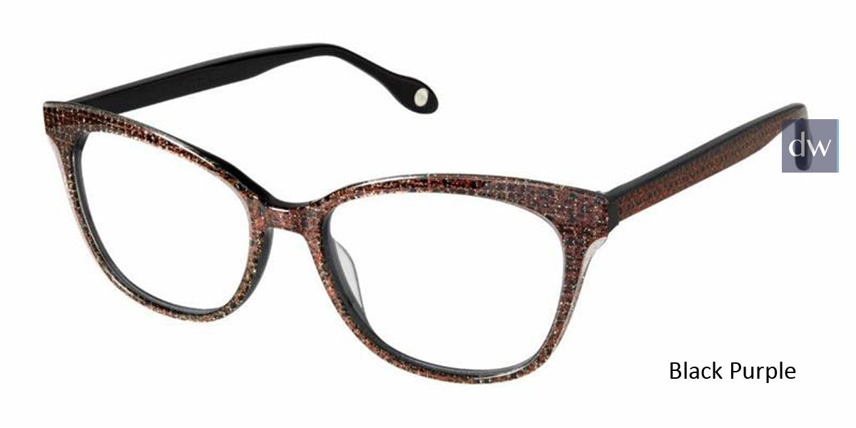Black Purple Fysh 3646 Eyeglasses.