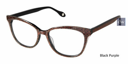Black Purple Fysh 3646 Eyeglasses.