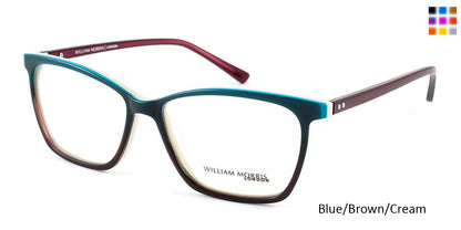 Blue/Brown/Cream William Morris London WM6973 Eyeglasses.