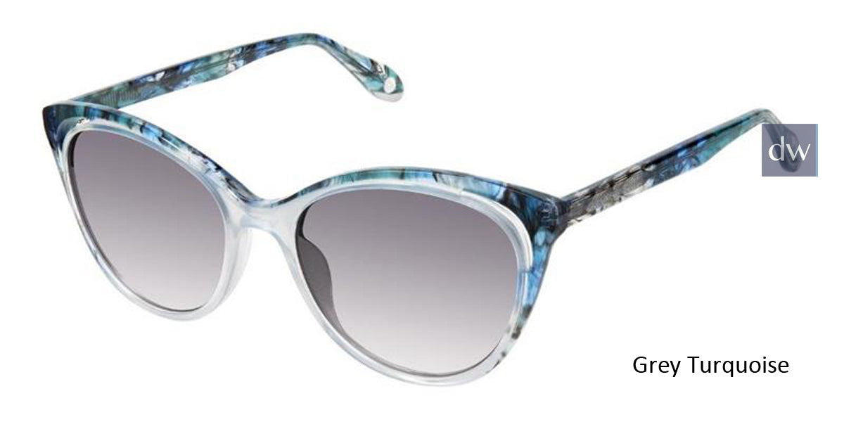 Grey Turquoise Fysh F-2047 Sunglasses