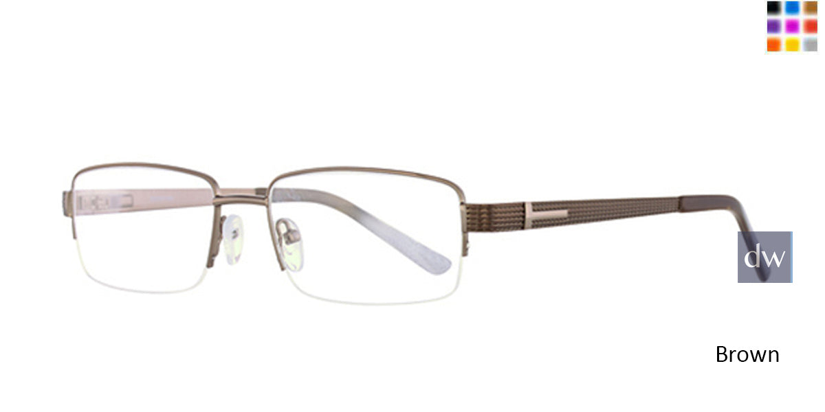 Brown Elan 3411 Eyeglasses.