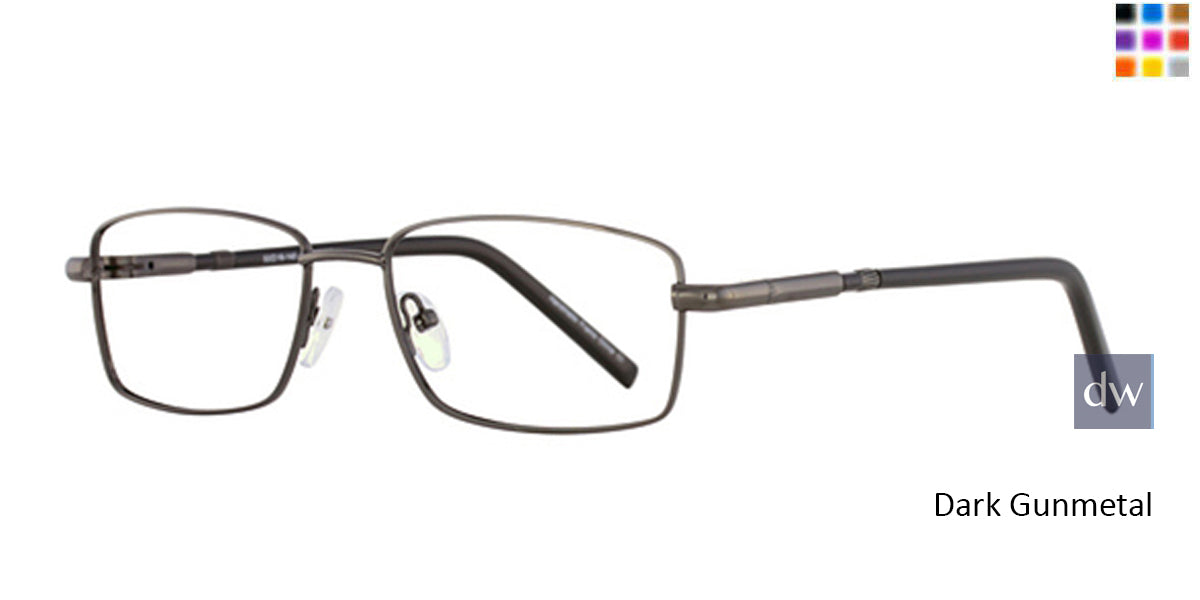 Dark Gunmetal Elan 3412 Eyeglasses.