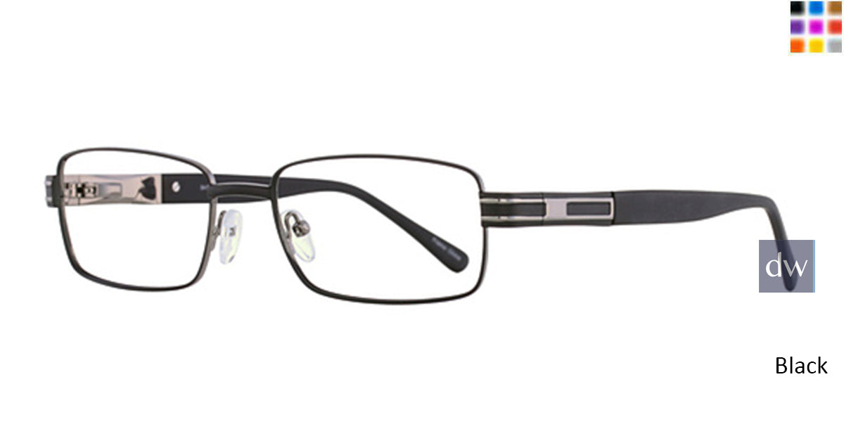 Black Elan 3413 Eyeglasses.