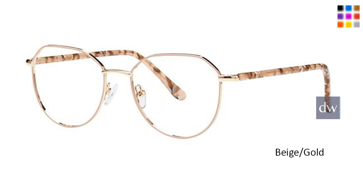 Beige/Gold	Elan 3429 Eyeglasses.