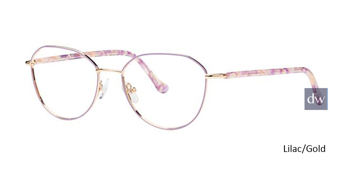 Lilac/Gold Elan 3429 Eyeglasses.