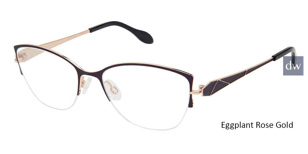 Eggplant Rose Gold Fysh F-3675 Eyeglasses
