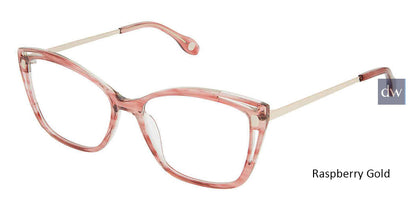 Raspberry Gold Fysh F-3677 Eyeglasses