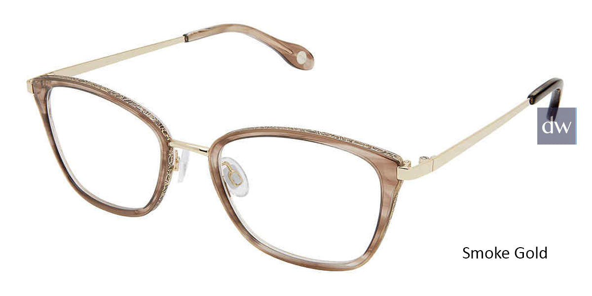 SMOKE-GOLD Fysh F-3678 Eyeglasses