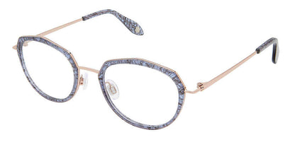 Navy Rose Gold  Fysh F-3681 Eyeglasses
