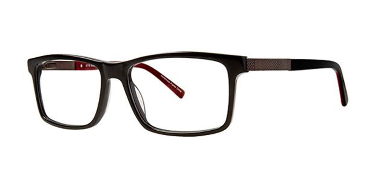 Black/Red Elan 3718 Eyeglasses.