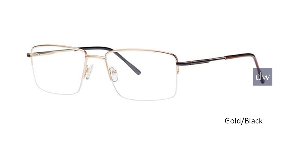 Gold/Black Elan 3722 Eyeglasses.